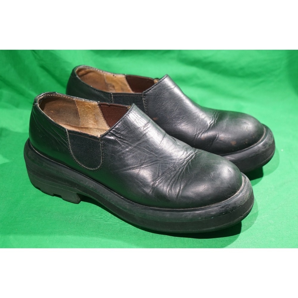 John Fluevog Chunky Black Leather‎ Shoes Mens US 10